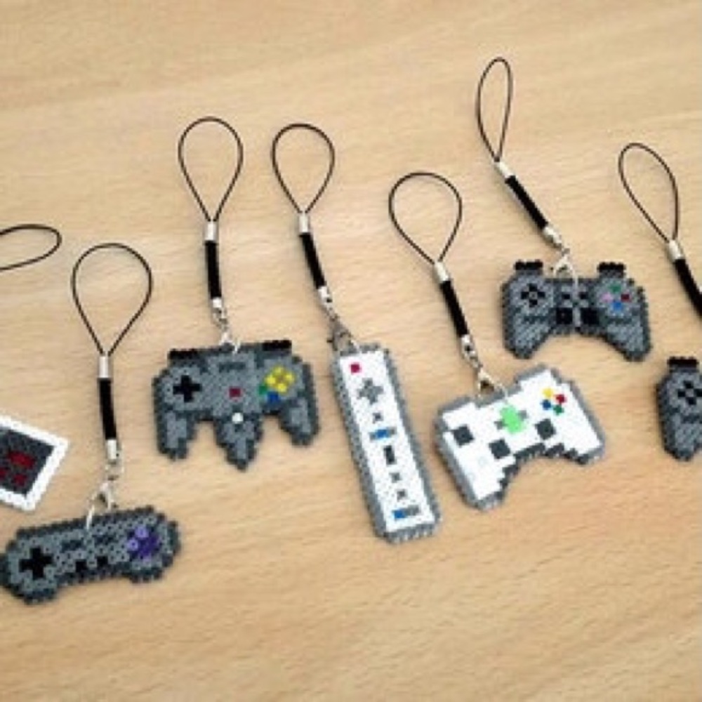 Perler bead keychain